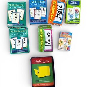 Educational Flash Cards Set. Back to school